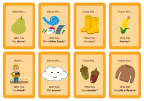 Vorschau - Spiele - Lesespiel Englisch: I have, who has? - Autumn / Fall (Herbst Wortschatz) - Seite 3