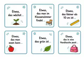 Vorschau - Spiele - Etwas, das ... Wortschatzspiel. Spielkarten - Seite 1