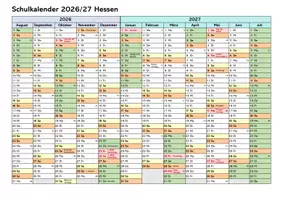 Vorschau - Arbeitsblätter - Stoffverteilungsplan. Jahresplan für das Schuljahr 2026/27 Hessen zum Bearbeiten - Seite 1
