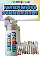 Vorschau - Arbeitsblätter - Schuljahresabschluss Feriengruß Duplo – kreative Geschenkidee mit Grüßen zum Schuljahresende | sofort ausdruckbar - Deckblatt