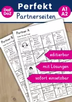 Vorschau - Arbeitsblätter - Perfekt Sprechübung | A1 A2 | DaF DaZ - Deckblatt