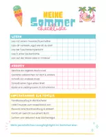 Vorschau - Arbeitsblätter - Sommerferien-Lesechallenge: Checkliste & Urkunde für den Ferienstart - Seite 1