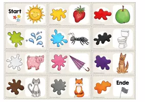 Vorschau - Arbeitsblätter - Farben DaZ Domino Zuordnungsspiel | Farben lernen | DaZ | Vorschule | Kindergarten | Vorkurs Deutsch - Seite 2