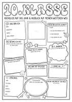 Vorschau - Arbeitsblätter - 10. Klasse Rückblick & Ausblick auf den neuen Abschnitt - Steckbrief für das Schuljahresende - Seite 1