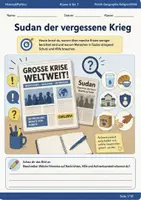 Vorschau - Arbeitsblätter - Sudan der vergessene Krieg Arbeitsblatt Klasse 6 bis 7 - Deckblatt