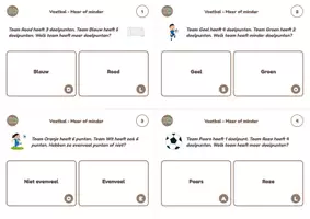 Voorbeeld - Speurtocht - Voetbal - Meer of minder - Pagina 1
