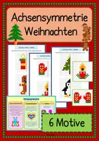 Vorschau - Arbeitsblätter - Symmetrie Weihnachten - Deckblatt