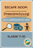 Vorschau - Arbeitsblätter - Escape Room Prozentrechnung - Deckblatt