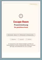 Vorschau - Arbeitsblätter - Escape Room Prozentrechnung - Seite 1