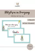 Vorschau - Präsentationen/Tafelbilder - Blitzlesen Qu-Wörter | Lesen in Bewegung - Deckblatt