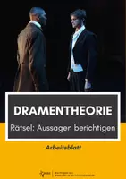 Vorschau - Arbeitsblätter - Dramentheorie Rätsel Richtig oder falsch - Deckblatt