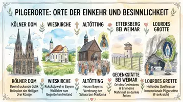 Vorschau - Arbeitsblätter - Arbeitsblätter zum Thema "Pilgerorte" + Lösung & MP3 + Mindmap + Infografik - Seite 1