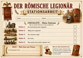 Vorschau - Arbeitsblätter - Stationsarbeit: Das Römische Reich – Ausrüstung, Lager, Limes und Legionäre verstehen - Seite 1