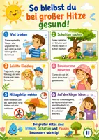 Vorschau - Arbeitsblätter - Umgang bei Hitze - Informationen für Eltern + Kinder / D + AT - Deckblatt