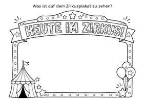Vorschau - Mal- und Bastelvorlagen - Im Zirkus - Kreative Bilder zum Ausmalen und Weitermalen - Seite 1