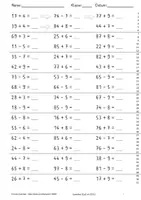 Vorschau - Fördermaterial/Inklusion - 5 min. Klassen-Screening, Zehnerübergänge ZE ± E (53 ± 9) (Förderdiagnostik) - Seite 1
