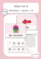 Vorschau - Arbeitsblätter - Wörter mit nk Bildkarten + AB + Leporello - Deckblatt