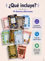 Vista previa - Hojas de trabajo - Feelings – Fichas de sopa de letras | Actividad de vocabulario sobre las emociones | Reto: encuentra la palabra que falta - página 1