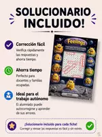 Vista previa - Hojas de trabajo - Feelings – Fichas de sopa de letras | Actividad de vocabulario sobre las emociones | Reto: encuentra la palabra que falta - página 3