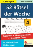 Vorschau - Arbeitsblätter - 52 Rätsel der Woche Klasse 4 | Sudoku, Wabenrätsel, Spinnennetz | Mathe-Knobeln für ein ganzes Schuljahr | mit Lösungen - Deckblatt