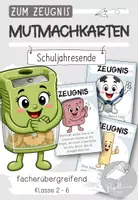 Vorschau - Bildkarten - Mutmachkarten zum Zeugnis | Schuljahresende - Deckblatt