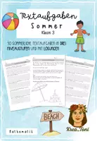 Vorschau - Arbeitsblätter - Textaufgaben Sommer – 30 Sachaufgaben in 3 Schwierigkeitsstufen mit Lösungen (Klasse 3) - Deckblatt