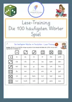 Vorschau - Spiele - Lesen - Blitzlesen - 100 häufigste Wörter - Klasse 1-3 - Spiel - Deckblatt