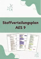 Vorschau - Arbeitsblätter - AKTUELL! Stoffverteilungsplan / Jahresplanung AES 9 - editierbar - Deckblatt