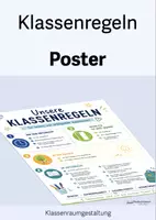 Vorschau - Poster - Klassenregeln - Poster/ Handout - Deckblatt