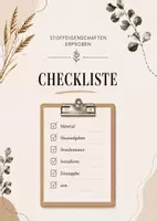 Vorschau - Merkblätter - "Stoffeigenschaften erproben": Checkliste - Deckblatt