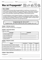 Vorschau - Arbeitsblätter - NS Propaganda analysieren Klasse 9-10 - Seite 1