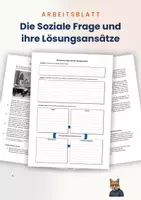 Vorschau - Arbeitsblätter - Arbeitsblatt + Quelle: Die Soziale Frage & ihre Lösungsansätze - Deckblatt