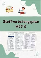 Vorschau - Arbeitsblätter - AKTUELL! Stoffverteilungsplan / Jahresplanung AES Klasse 6 - editierbar - Deckblatt
