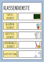 Vorschau - Poster - Klassendienste - Deckblatt