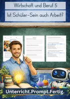 Vorschau - Arbeitsblätter - Arbeitsblatt: Ist Schüler sein auch Arbeit? (WiB, 5. Klasse) - Deckblatt