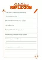 Vorschau - Arbeitsblätter - Vorbereitungsbogen für das Lernentwicklungsgespräch / Reflexion Schuljahresende - Seite 1