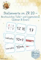 Vorschau - Stationenlernen - Stellenwerte im Zahlenraum 20 – Anschauliches Tafel- und Legematerial (Zehner & Einer) - Deckblatt
