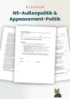 Vorschau - Test - Klausur + Erwartungsbild: NS-Außenpolitik & Appeasement - Deckblatt