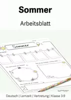 Vorschau - Arbeitsblätter - Materialpaket "Sommer" -Freiarbeit, Deutsch, Vertretung -Sekundarstufe I, über 180 Arbeitsblätter - Seite 1