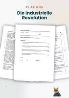 Vorschau - Test - Klausur + Erwartungsbild: Industrielle Revolution - Deckblatt