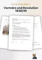 Vorschau - Arbeitsblätter - Klassenarbeit: Vormärz & Revolution 1848/49 - Deckblatt