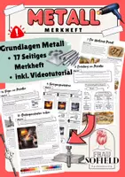 Vorschau - Unterrichtsreihen - Metall - Merkheft - Grundlagen - Werkstoff Metall - Deckblatt