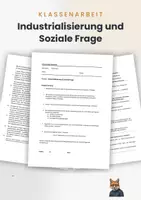 Vorschau - Test - Klassenarbeit: Industrialisierung & Soziale Frage - Deckblatt
