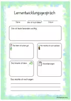 Vorschau - Lehrpläne/Lehrermaterial - Lernentwicklungsgespräch - Doku-Vorlage - Deckblatt