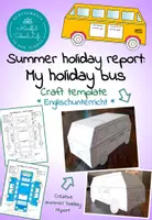 Vorschau - Arbeitsblätter - Summer holiday report: My holiday bus (Bastelvorlage) - Deckblatt