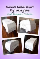 Vorschau - Arbeitsblätter - Summer holiday report: My holiday bus (Bastelvorlage) - Seite 1