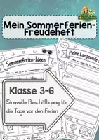 Vorschau - Arbeitsblätter - Sommerferien-Beschäftigungsheft – Ausmalen, Rätseln, Schreiben & Rechnen - Deckblatt