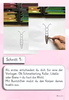Vorschau - Mal- und Bastelvorlagen - Kunstprojekt Blätterdruck – Insekten mit Naturmaterialien gestalten (Kunst Klasse 1, 2, 3, 4 mit Anleitung & Vorlagen) - Seite 3
