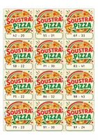 Aperçu - Cartes d'exercices - Soustractions posées - Atelier Soustra'Pizza - Page 1