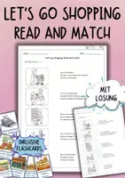Vorschau - Unterrichtsreihen - Englisch - Let's go shopping - Read and match - Deckblatt
